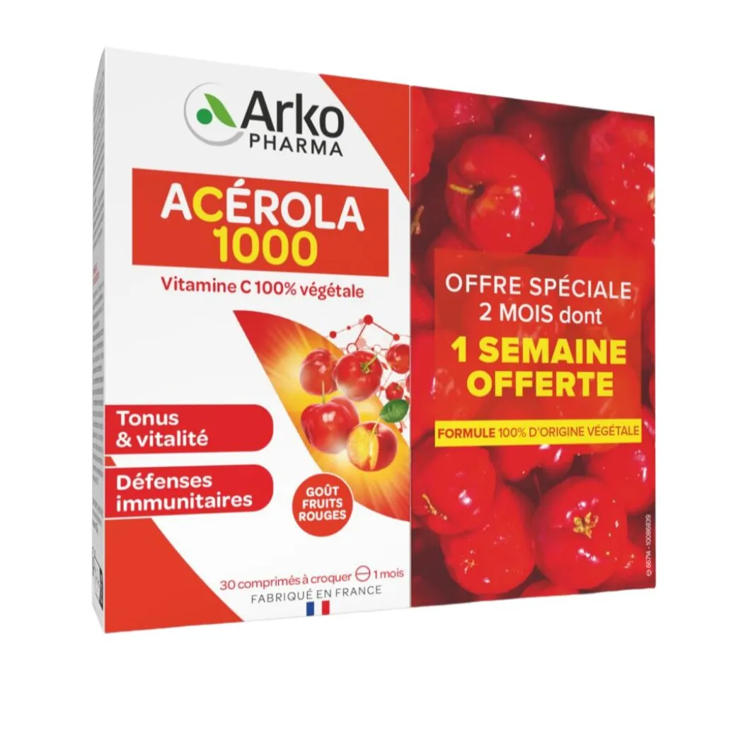 Acérola 1000 - 30 cp. Lot de 2