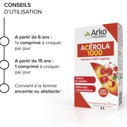 Acérola 1000 - 30 cp. Lot de 2