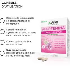 Arkofemina Confort Ménopause - 2 mois + 1 mois offert