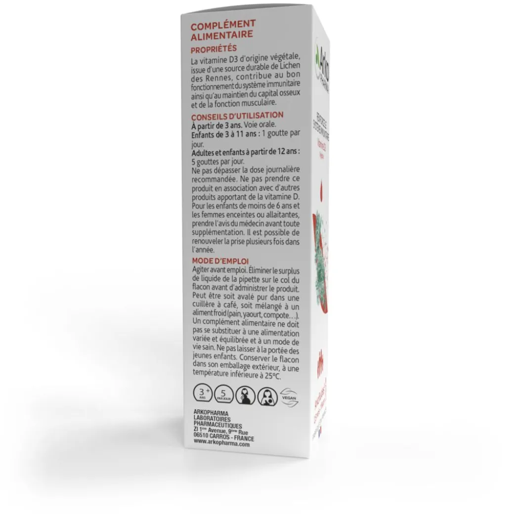 Arkofluides® Vitamine D3 Végétale