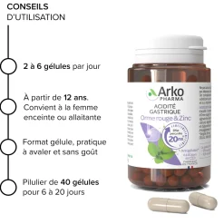 Arkogélules® Orme rouge et Zinc