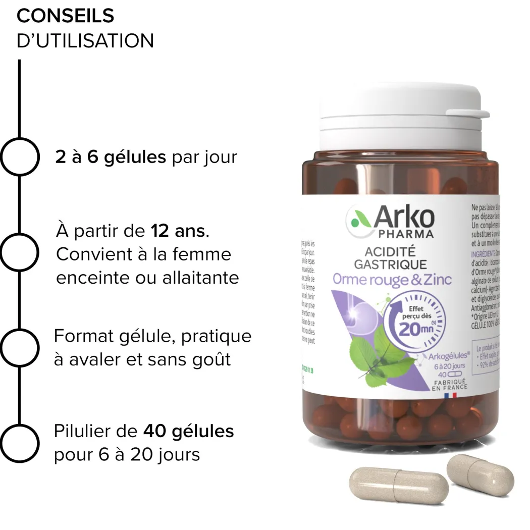 Arkogélules® Orme rouge et Zinc