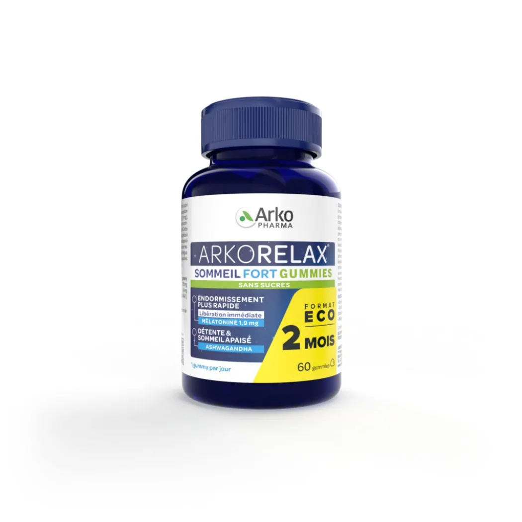 Arkorelax® Sommeil Fort Gummies - 60 gummies dont 2 semaines OFFERTES