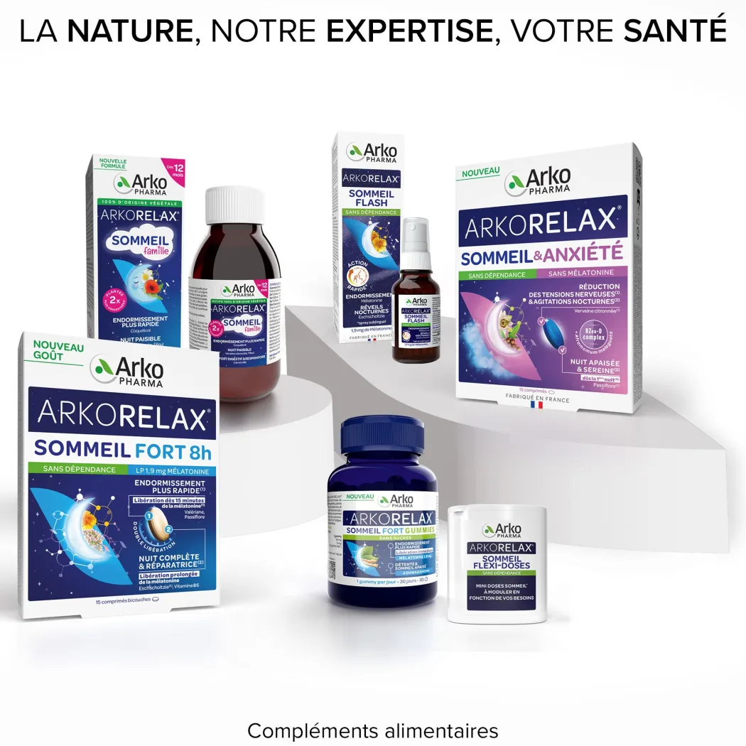 Arkorelax® Sommeil Fort Gummies - 60 gummies dont 2 semaines OFFERTES