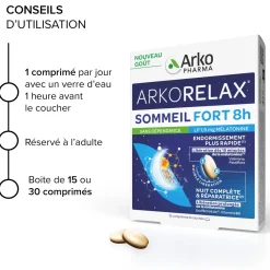 Arkorelax® Sommeil Fort 8H XL - 30 comprimés - 1 mois dont 1 semaine Offerte