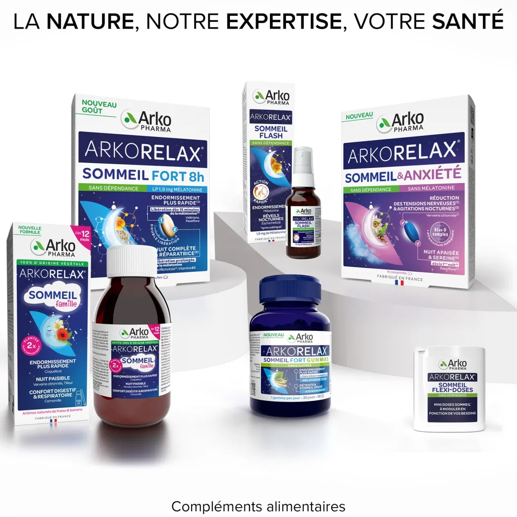 Arkorelax® Sommeil Fort 8H XL - 30 comprimés - 1 mois dont 1 semaine Offerte
