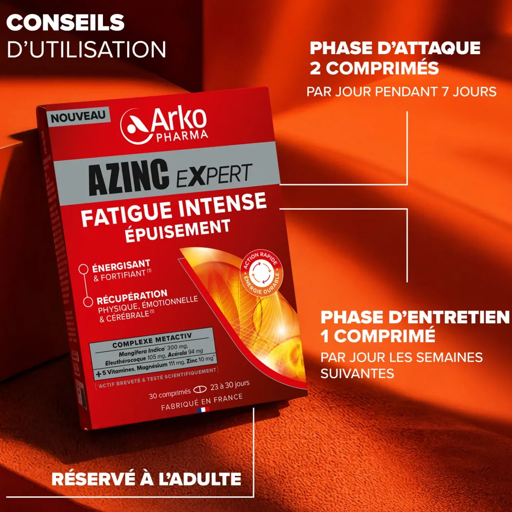 Azinc Expert Fatigue Intense Epuisement