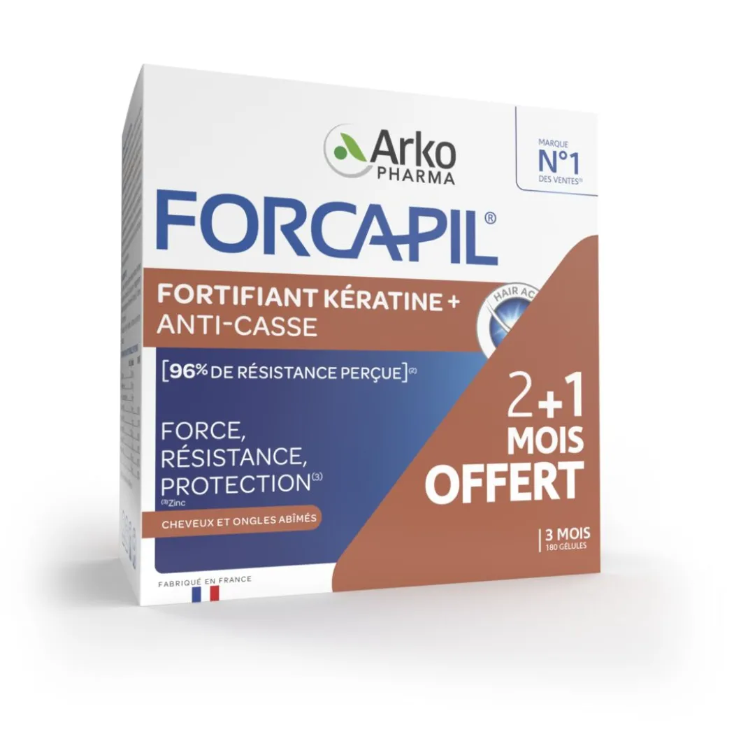 Forcapil® Fortifiant Kératine+ - Programme 3 mois