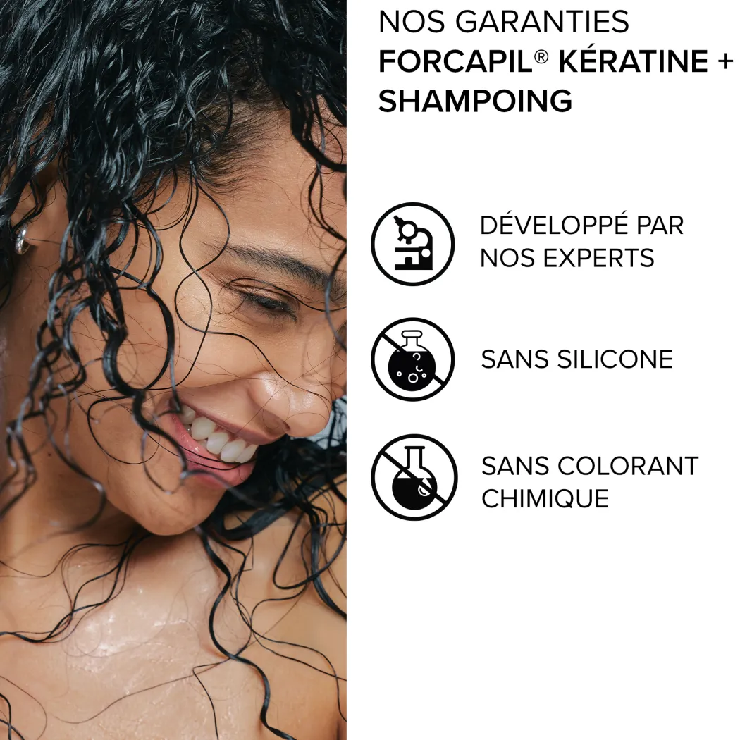 Forcapil® Shampoing Fortifiant Kératine +