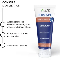 Forcapil® Shampoing Fortifiant Kératine +