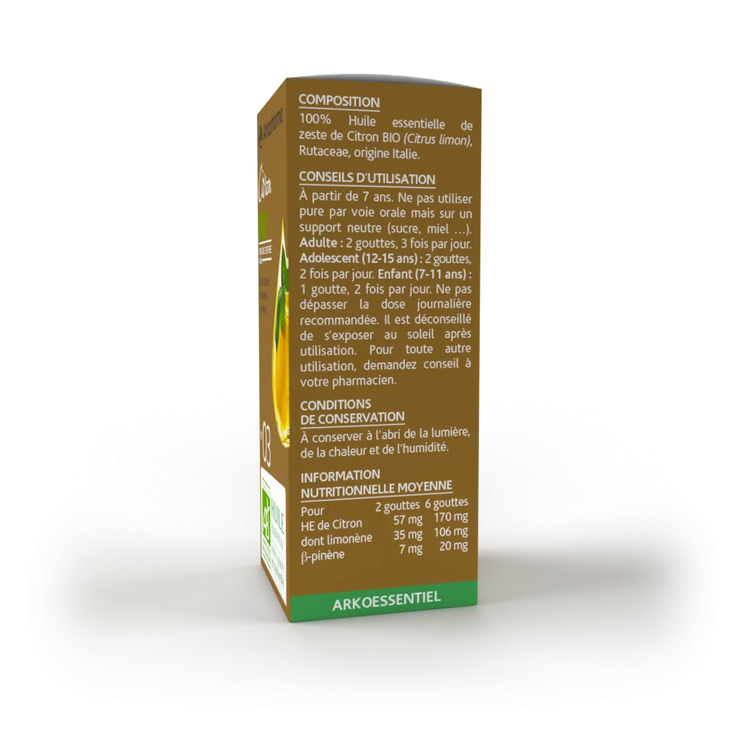 Huile essentielle de Citron BIO