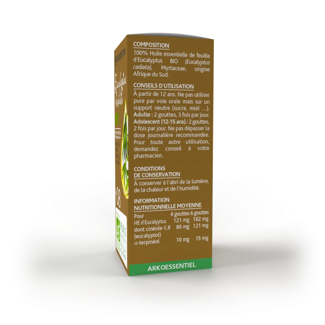 Huile essentielle d'Eucalyptus Radiata BIO
